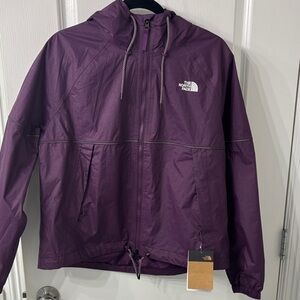 The North Face women’s Deep Purple Windbreaker Rainproof Dry vent Jacket NWT